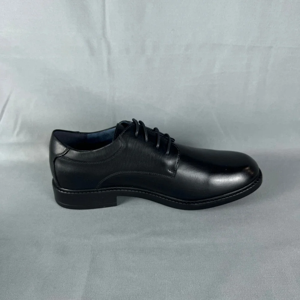 Bruno Marc Downing 02 Oxford Dress Shoes Mens 9 Black Faux Leather Round Toe